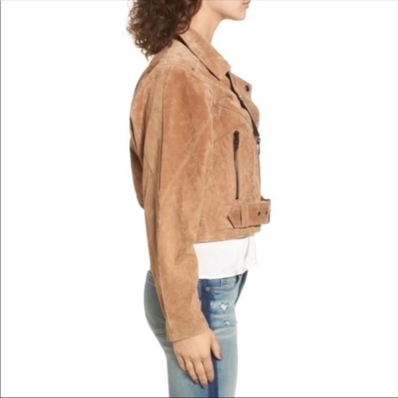 Blank NYC caramel brown suede leather jacket - Picture 4 of 7